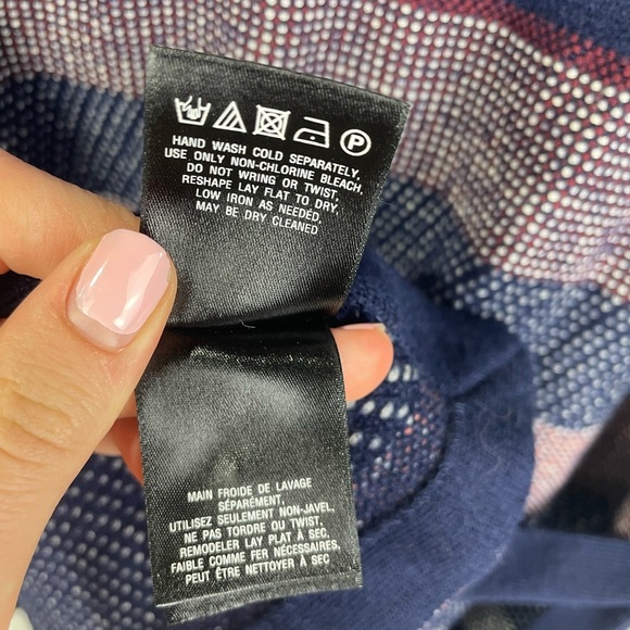 Moth Anthropologie Sleeveless Knitted Striped Pattern Belted Cardigan S Women’s - Picture 4 of 16